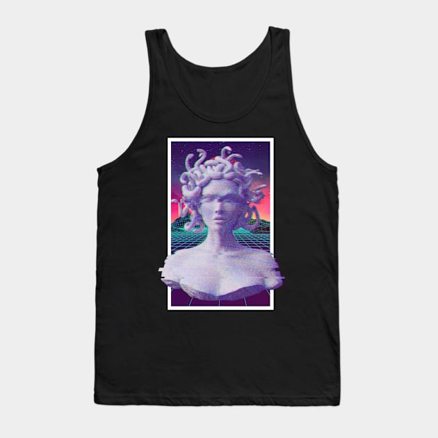 Aesthetic Vaporwave Statue - Medusa Tank Top by MisterNightmare